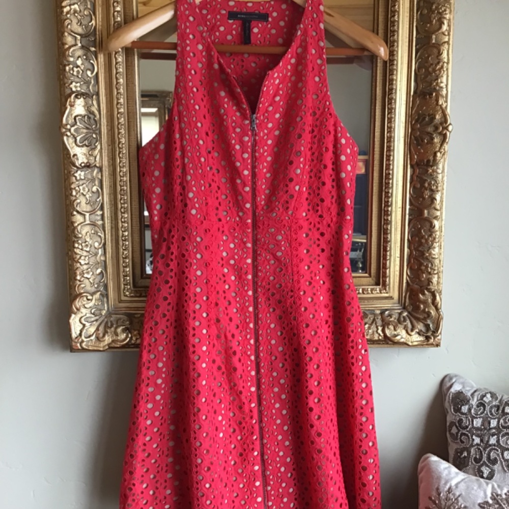 Guipure lace RED Cocktail Dress - Picture 6 of 6